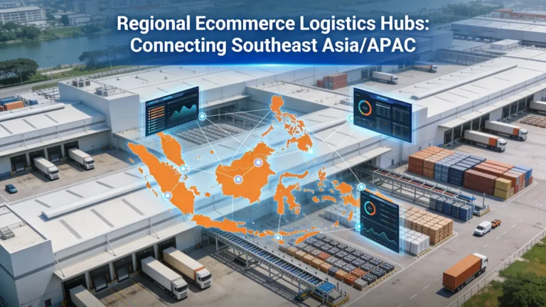 Regional ecommerce logistics hub with APAC network connectivity overview
